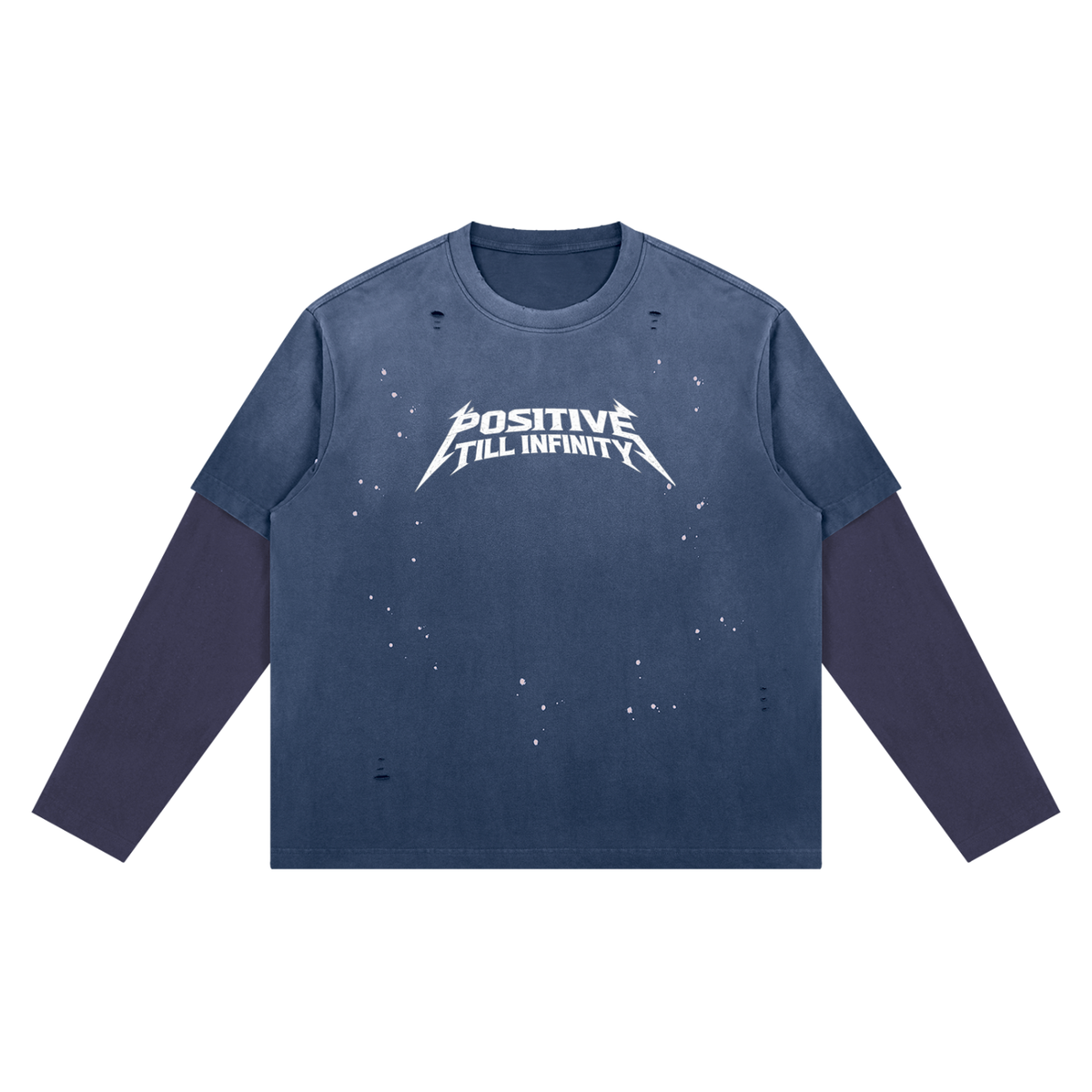 Unisex,Positive,Shirts,Longsleeve,Crewneck,Black,Blue
