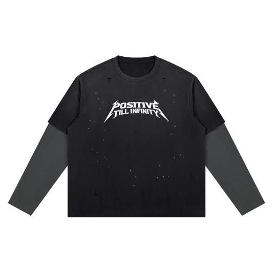 Unisex,Positive,Shirts,Longsleeve,Crewneck,Black,Blue