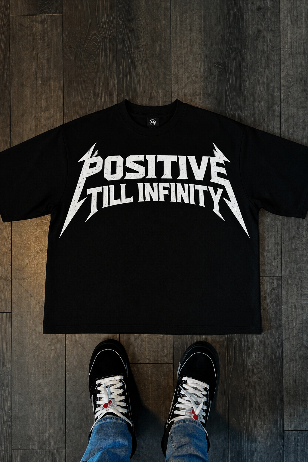 Classic 'Positive Till Infinity' Tee (Black)